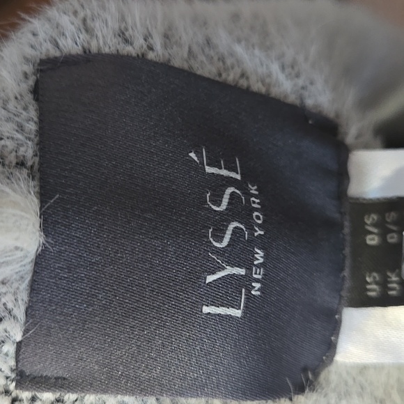 LYSSE Cocoon Shawl Shrug Soft Sweater Gray White OS One Size - Picture 13 of 14